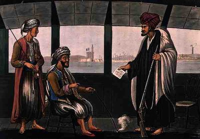 Arabi a Bordo della Swiftsure, inciso da Joseph Constantine Stadler, pubblicato da I. White, Londra da Cooper (after) Willyams