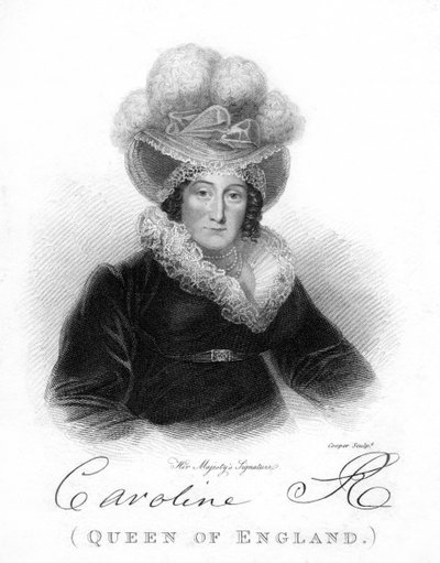 Carolina Amelia Elisabetta di Brunswick, regina di Giorgio IV, XIX secolo da Cooper