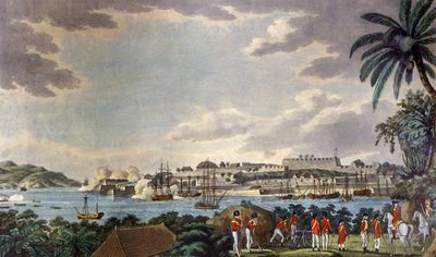 Vista Nord-Est di Fort Louis, Martinica, inciso da Samuel Alken, 1796 da Cooper Willyams