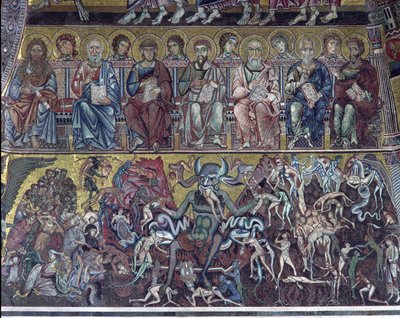 Inferno, dettaglio del Giudizio Universale dalla volta sopra l