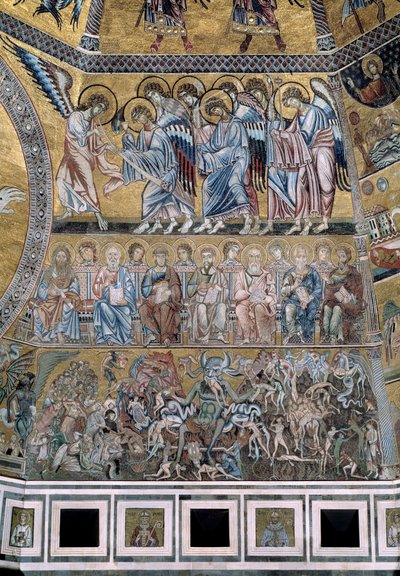 Il Giudizio Universale. In basso Satana divora le anime dei dannati (dettaglio) da Coppo di Marcovaldo