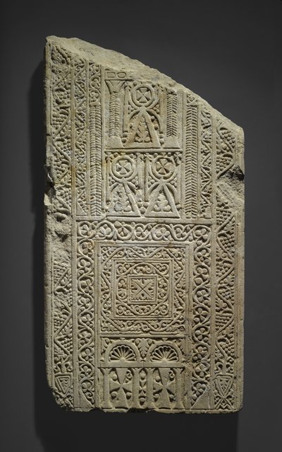 Stele frammentaria, probabilmente trovata a Esna, VII-VIII secolo da Coptic Coptic