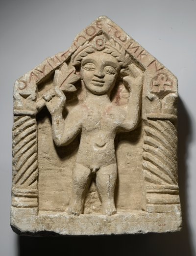 Stele funeraria con figura maschile, dall