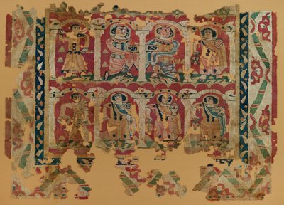 Frammenti di tessuto in tessitura arazzo, VI - VIII secolo da Coptic Coptic