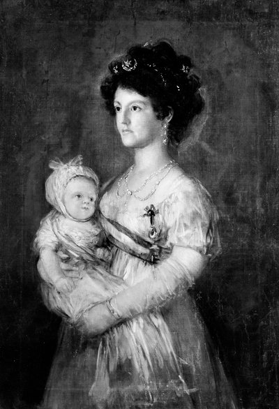 Infanta María Luisa 1782-1824 e suo figlio Carlos Luis 1799-1883 da Copy after Goya