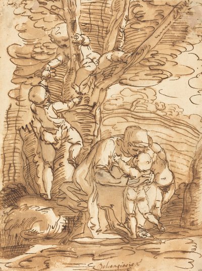 Carità da Copy after Luca Cambiaso