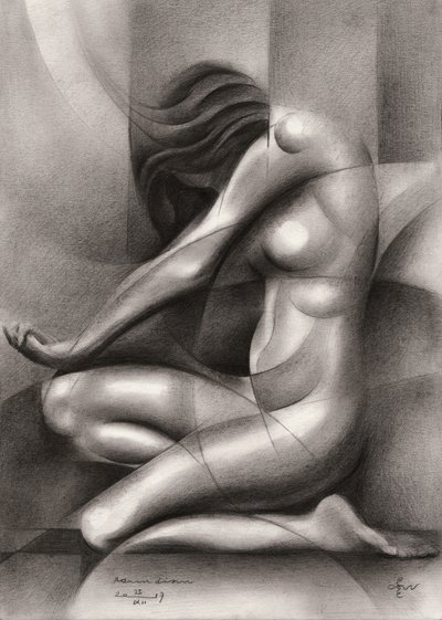 Figura astratta ed elegante da Corné Akkers