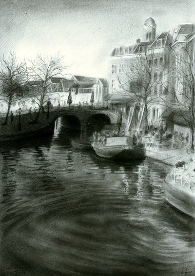 Disegno del canale cittadino da Corné Akkers