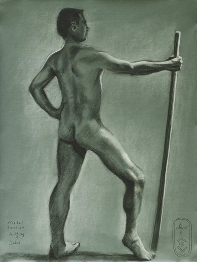 Studio di figura maschile in stile classico da Corné Akkers