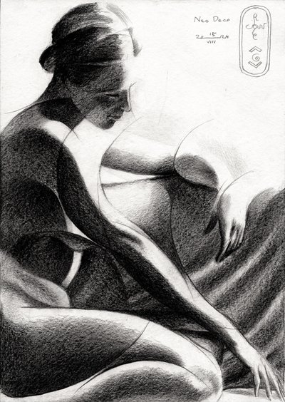 Figura femminile contemplativa da Corné Akkers