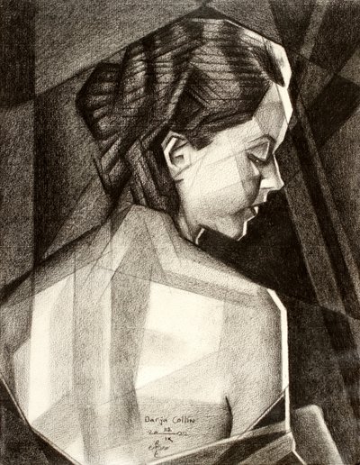 Ritratto geometrico contemplativo da Corné Akkers