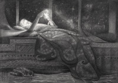 Lettura notturna cosmica da Corné Akkers