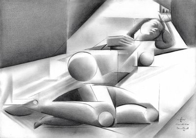 Figura femminile cubista da Corné Akkers