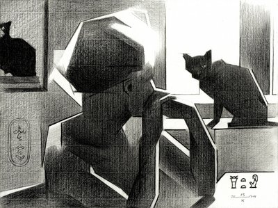 La regina egizia e il gatto nero da Corné Akkers