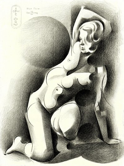 Donna elegante e stilizzata da Corné Akkers