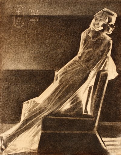 Donna elegante in posizione reclinata da Corné Akkers