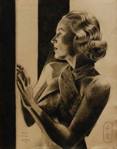 Donna elegante di profilo da Corné Akkers