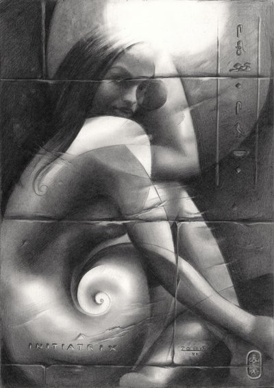 Sguardo enigmatico a spirale da Corné Akkers