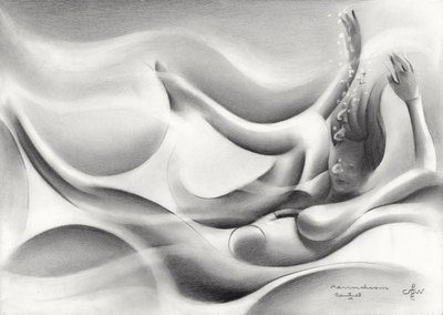 La donna del sogno fluttuante da Corné Akkers