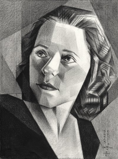 Ritratto geometrico di una donna da Corné Akkers