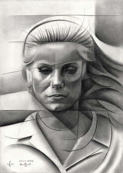 Ritratto geometrico di una donna da Corné Akkers
