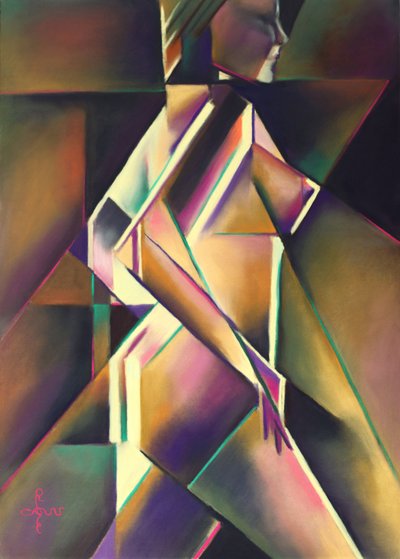 Donna geometrica in movimento da Corné Akkers