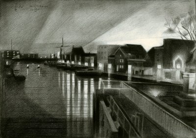 Il bagliore notturno del canale da Corné Akkers