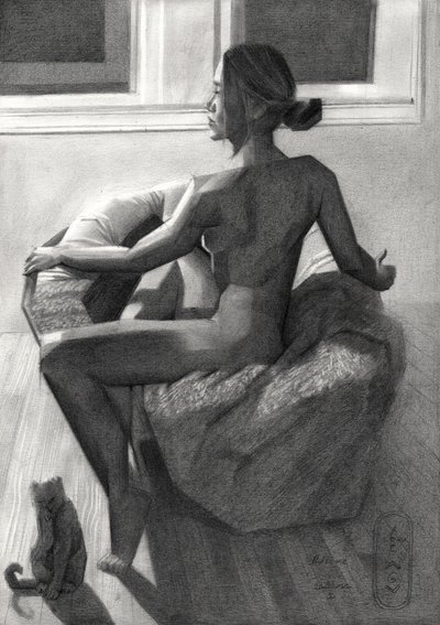 Donna nuda alla finestra da Corné Akkers