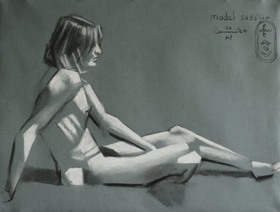Studio di nudo seduto da Corné Akkers