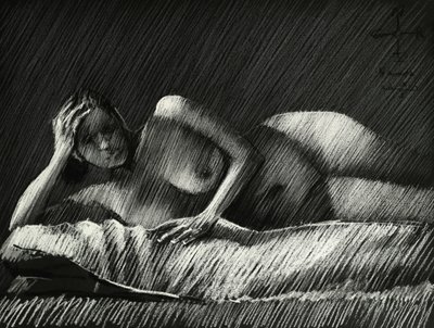 Nudo femminile in penombra da Corné Akkers