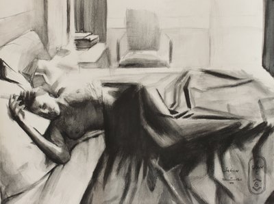 Schizzo di una donna addormentata da Corné Akkers
