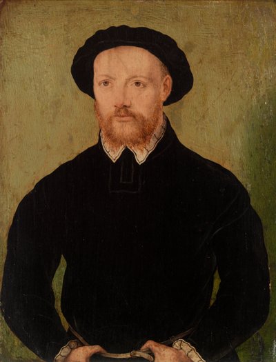 Uomo con barba rossa da Corneille de Lyon