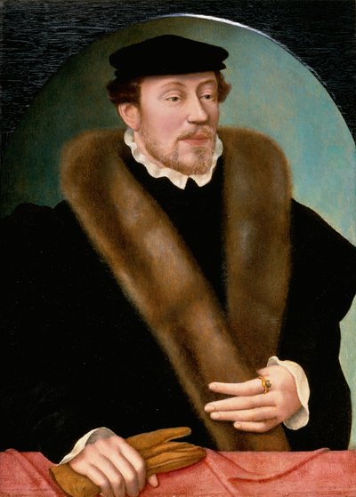 Ritratto di un gentiluomo in doppietto e cappello da Corneille de Lyon after Corneille de Lyon after