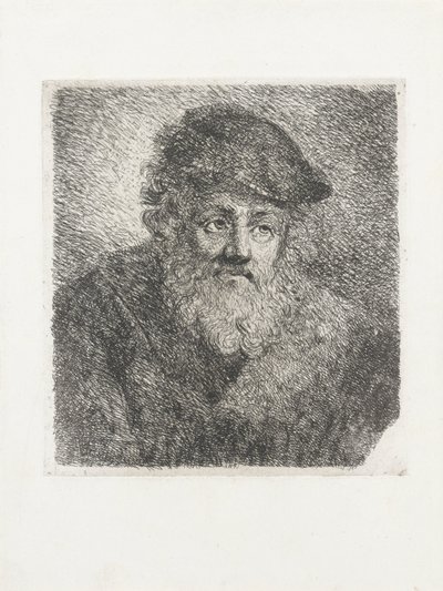 Vecchio con barba e berretto da Cornelia Scheffer Lamme