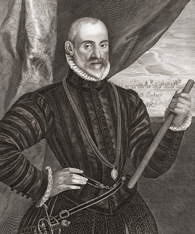 Francisco de Valdez. Ritratto. da Cornelis (after) Visscher