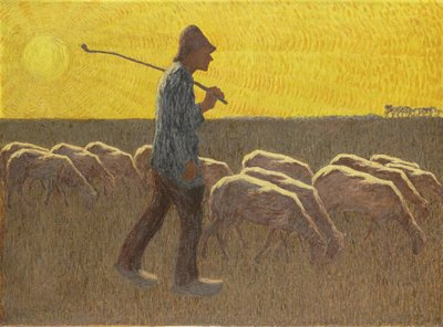 Pastore con pecore, c.1920 da Cornelis Albert van Assendelft