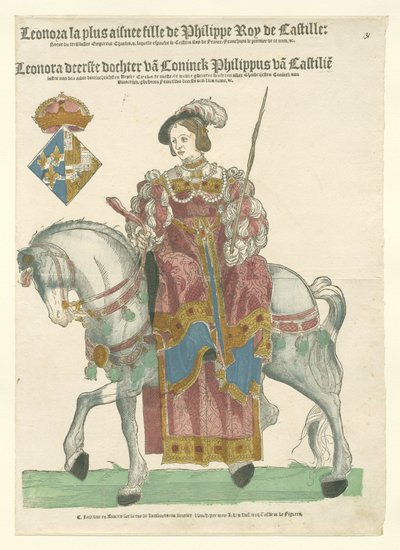 Ritratto di Eleonora di Francia a cavallo da Cornelis Anthonisz. (manner of)
