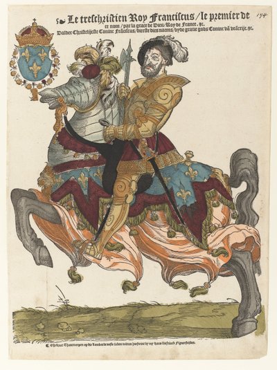 Ritratto di Francesco I a cavallo da Cornelis Anthonisz. (manner of)