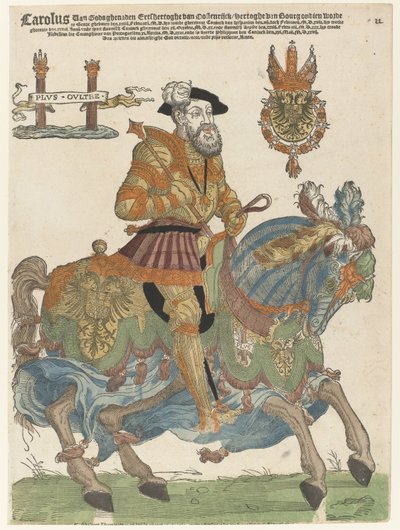 Ritratto di Carlo V a cavallo da Cornelis Anthonisz. (manner of)