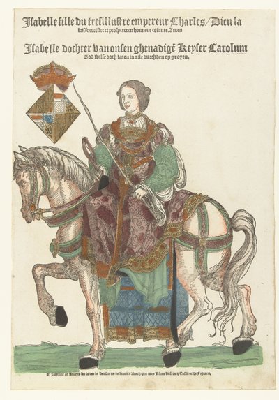 Ritratto della principessa Isabella a cavallo da Cornelis Anthonisz. (manner of)