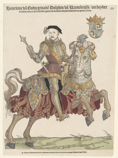 Ritratto di Re Enrico II di Francia a cavallo, 1542-1543 da Cornelis Anthonisz.