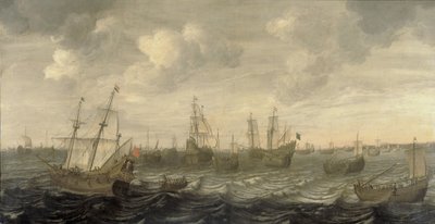 La flotta olandese delle aringhe in navigazione da Cornelis Beelt