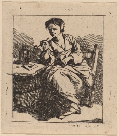 Una donna che fuma da Cornelis Pietersz Bega