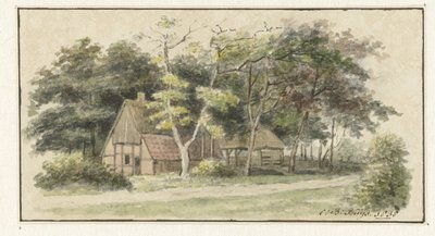 Fattoria tra gli alberi da Cornelis Bernardus Buijs