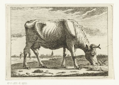 Paesaggio con mucca al pascolo (Mucche) da Cornelis  Bisschop