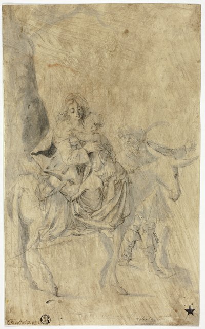 Fuga in Egitto da Cornelis Bisschop