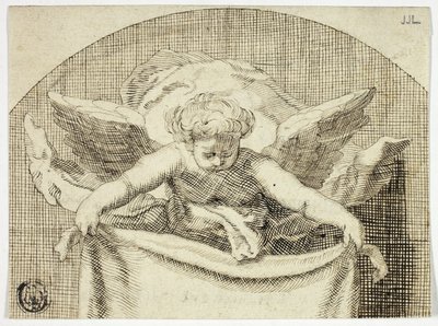 Putto Holding Sudarium da Cornelis Bloemaert