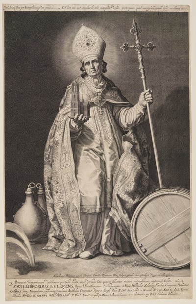 San Willibrord, tavola 2, da I vescovi di Utrecht da Cornelis Bloemaert