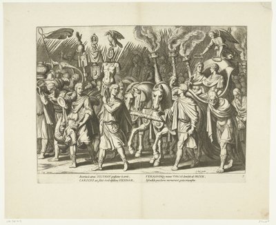 Carro trionfale di Carlo V e Ferdinando, dopo la liberazione di Vienna dai Turchi, ca. 1532, n. 7 Scènes de la vie de Charles V La vie de l