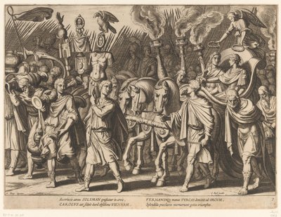 Trionfo di Carlo V e suo fratello Ferdinando I dopo la liberazione di Vienna, 1529 da Cornelis Boel